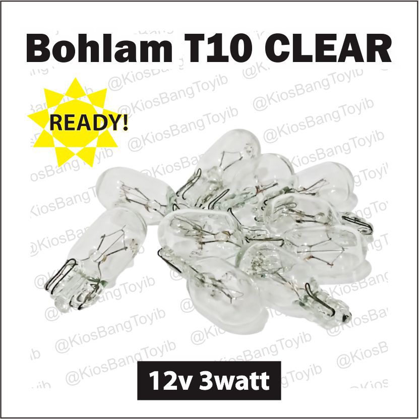 (100 pc) Bohlam Tancap T10 Sein Sen Kota Senja Clear Orange 𝐔𝐤𝐮𝐫𝐚𝐧 𝐓𝟏𝟎 𝟏𝟐𝐕 5𝐰𝐚𝐭𝐭 &quot;IMPACT&quot;