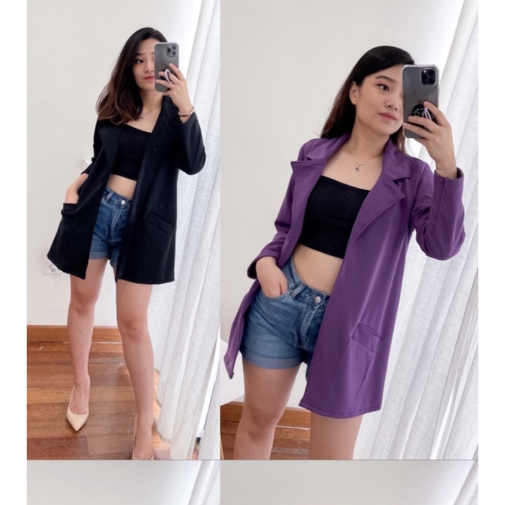 ( VM ) -Vanesha Margaretta - 669# Blazer Scuba Premium Basic Outer Fashion