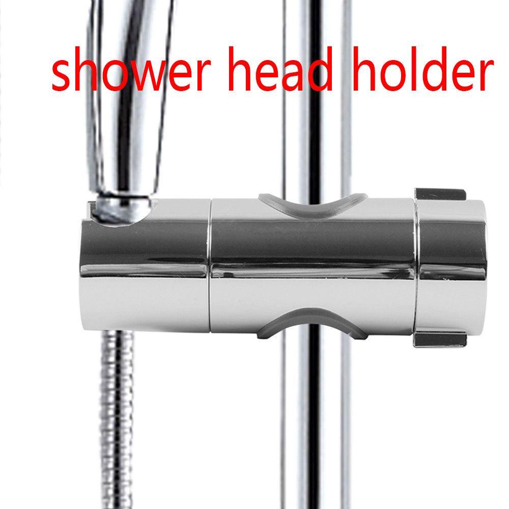 Top Shower Head Holder Portable Up-down ABS Chrome Penjepit Slide