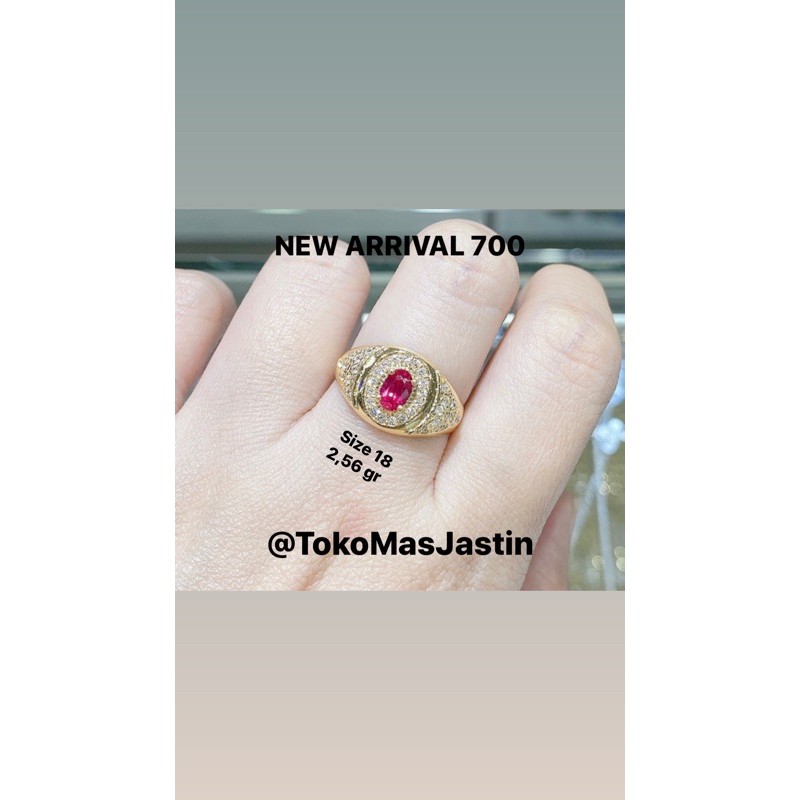 cincin laki emas kuning kadar 700
