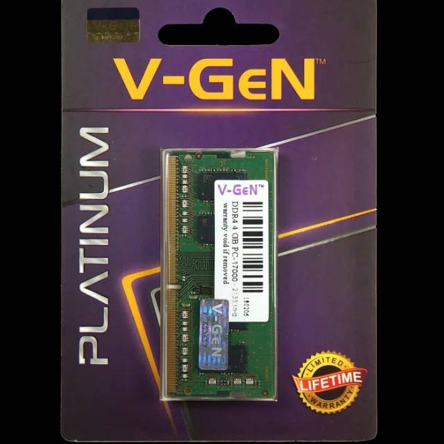 SODIMM DDR4 4GB PC-17000 / 2133MHz V-GeN Platinum RAM Laptop Vgen