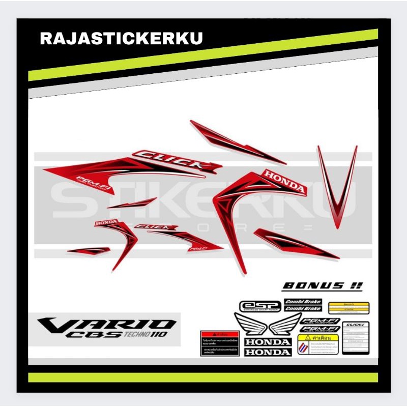 STRIPING VARIO CBS TECHNO 110 /CLICK110li /LAMA /KARBU /STIKER CLICK /