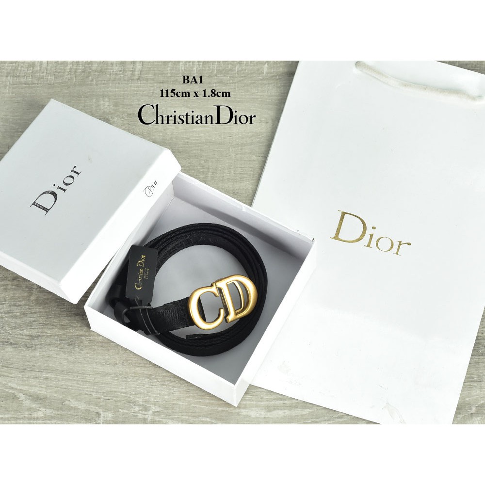 SUPPLIER BELT BRANDED Tali Pinggang Dior Saddle Nylon Embossed HITAM Semi Premium BA1