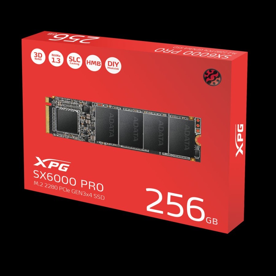 SSD ADATA XPG SX6000 Pro 256GB PCIe Gen3x4 M.2 2280 NVMe 3D NAND