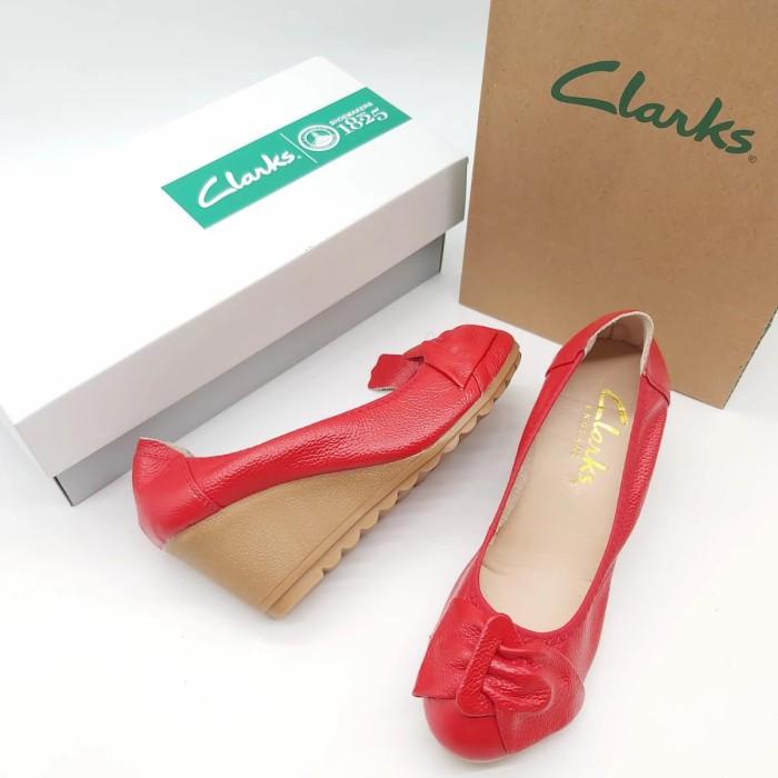 CLARKS SEPATU WANITA CLARKS WEDGES 7 CM RG-A08 ORIGINAL PROMO