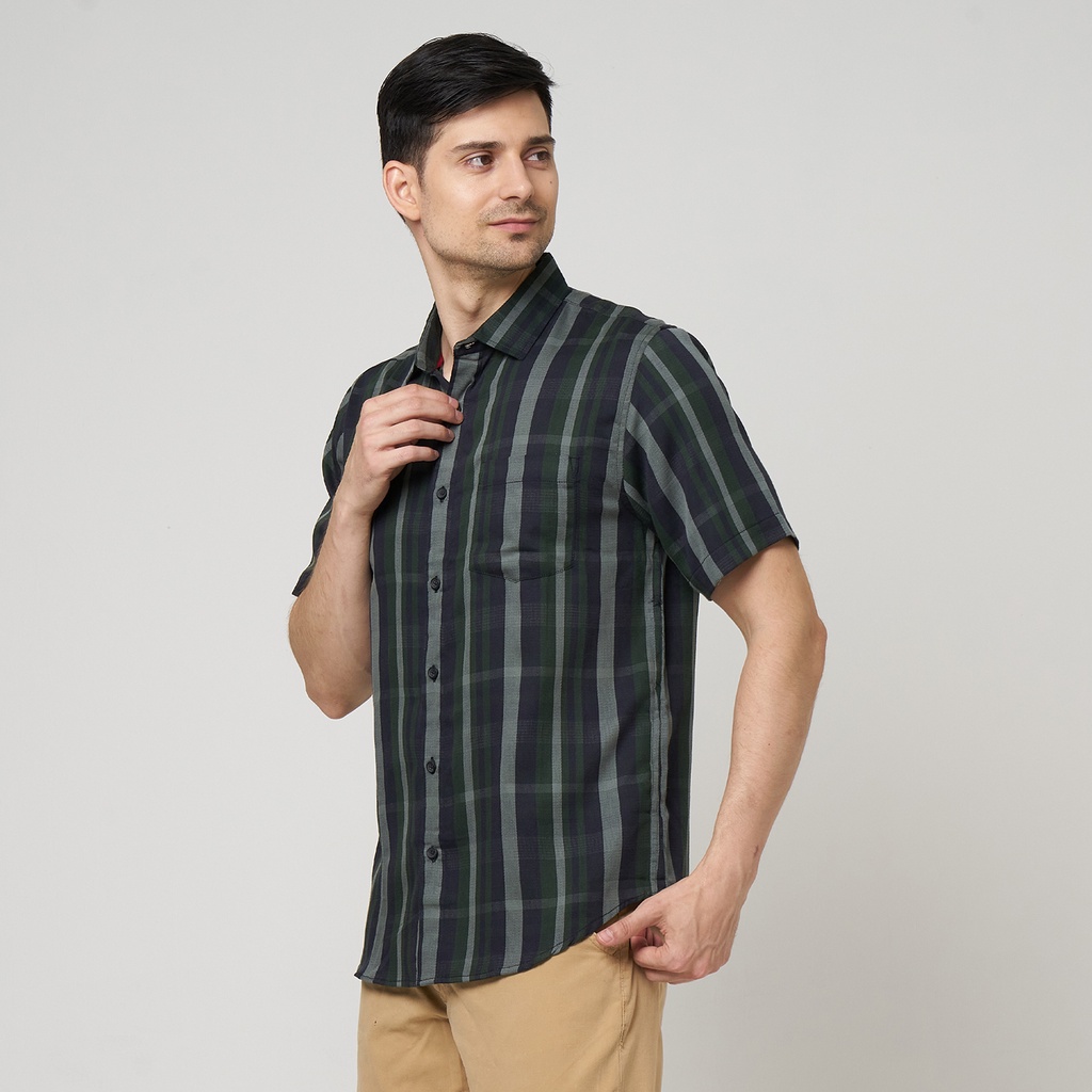 RGB Kemeja Pria Kotak Import Lucian Series Hijau RHMP1103230