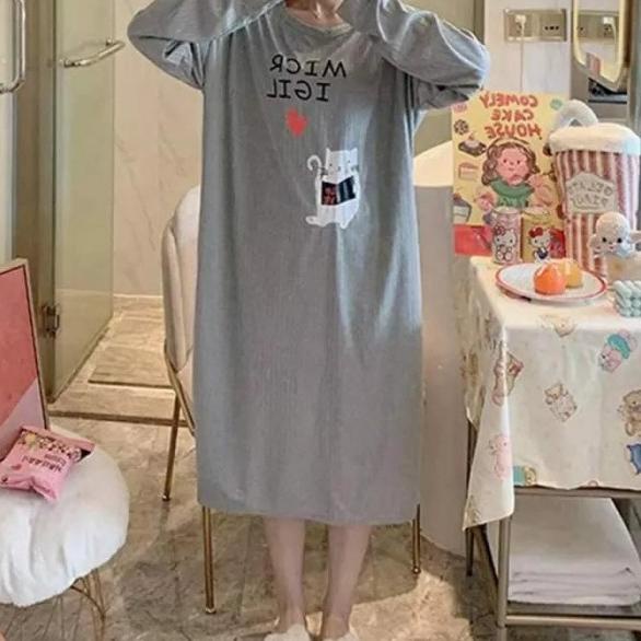 5678 Baju Tunik Daster Kaos Jumbo Wanita Long dress Lengan Panjang XXL
