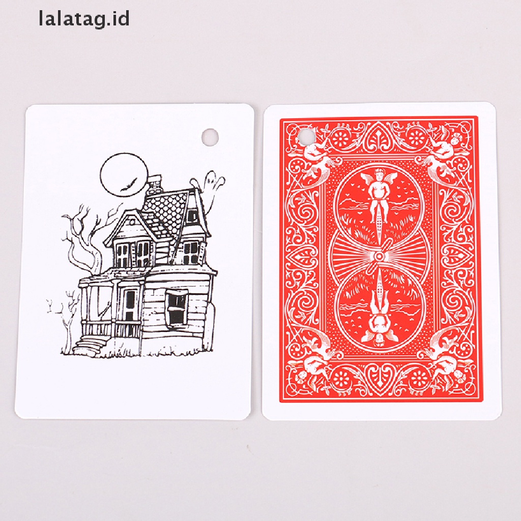 [lalatag] Ghost Escape Card Magic Tricks Ghost Card Escape From Keychain Magic Toy Props [ID]