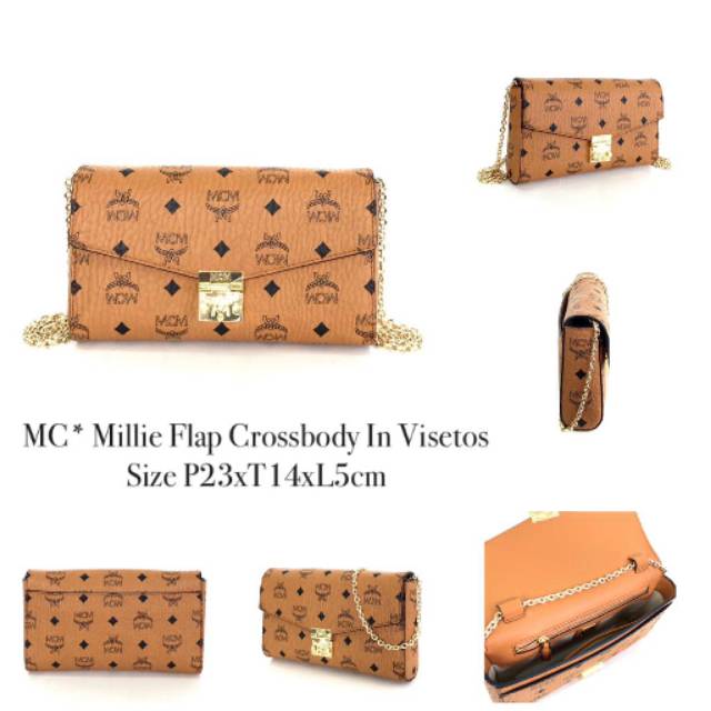 mcm millie flap crossbody