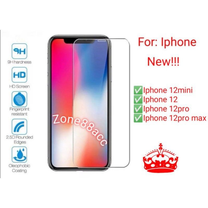 Antigores Iphone 12 12Pro Mini Pro Max 12mini Tempered Glass Bening Screen Guard protector TG