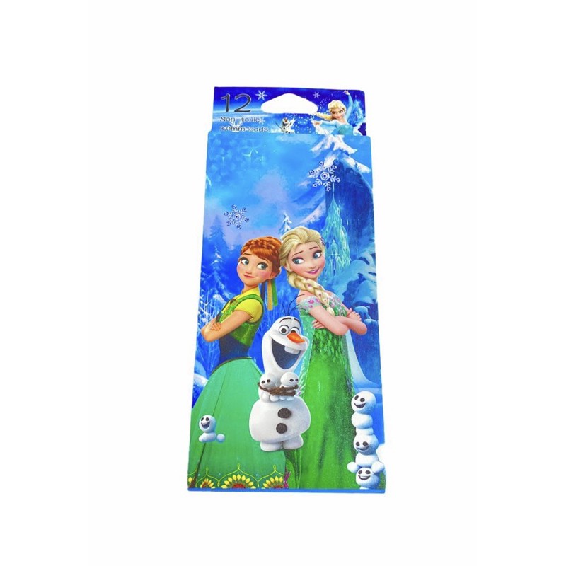 PENSIL WARNA/ COLORING PENCIL 12 WARNA/ COLORS PANJANG MURAH/ EKONOMIS POLOS/ DISNEY-7
