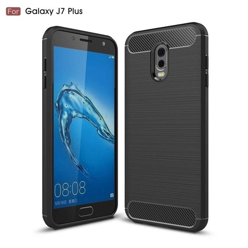 Samsung J7 Plus 2017 Premium Carbon Soft Case