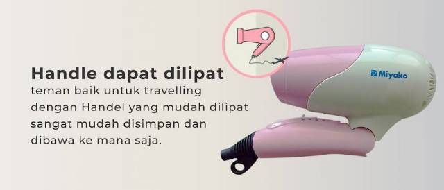 Hair Dryer Miyako Hd 402 P 3 kecepatan Bagus Berkualitas