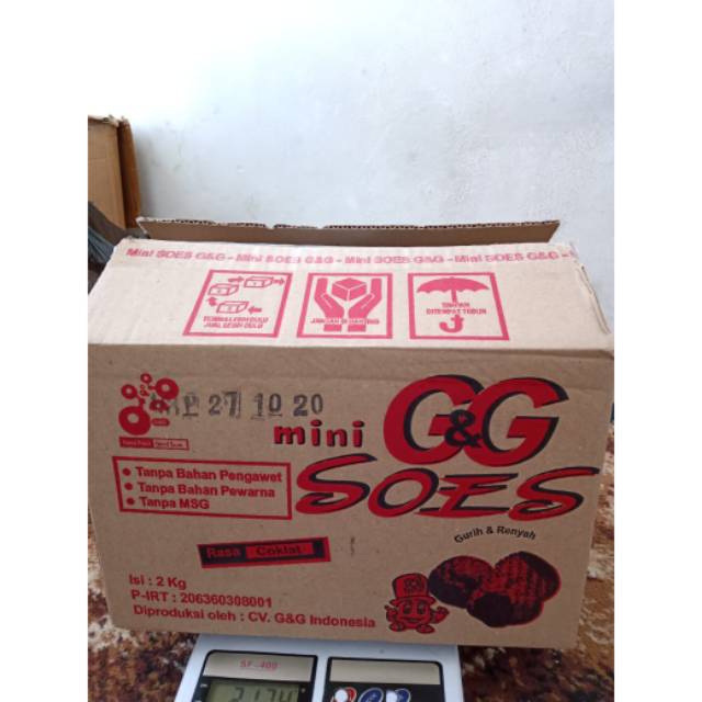 

G&G soes mini isi coklat 1karton = 2kg