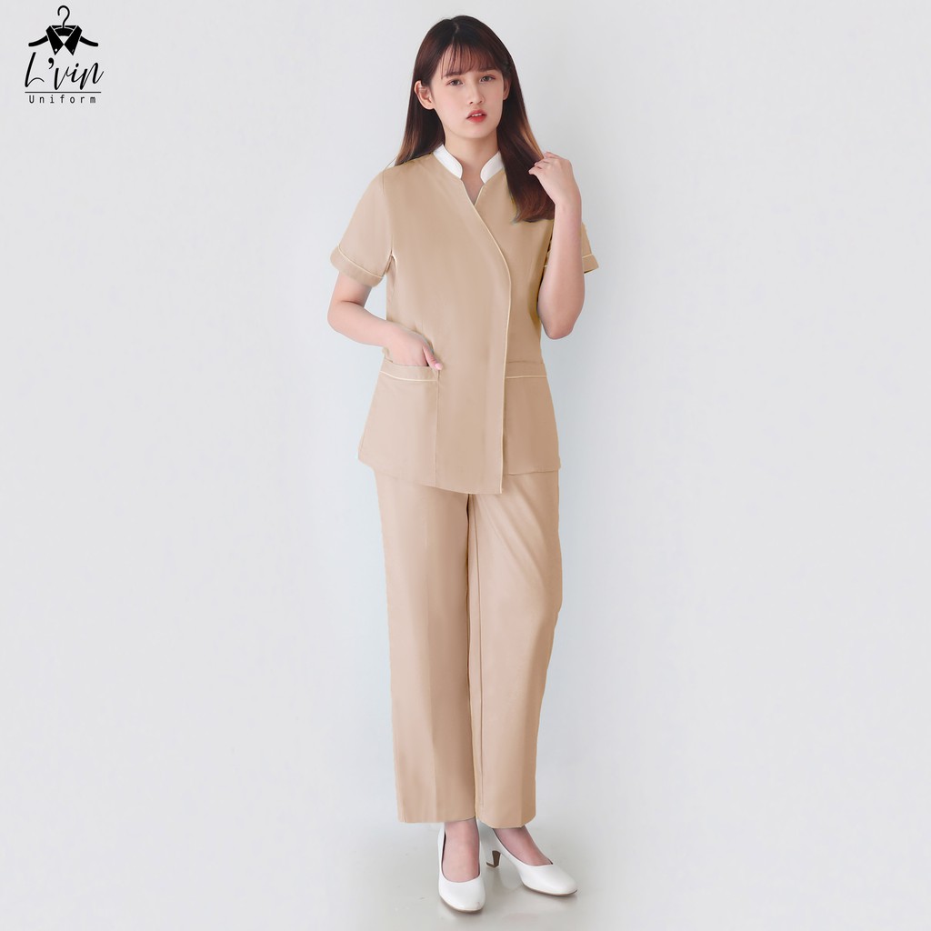 Baju Suster Lengan Pendek Maru Series / Baju Seragam Suster Lengan pendek / Seragam Nanny / seragam klinik/ baju jaga ok / Seragam perawat