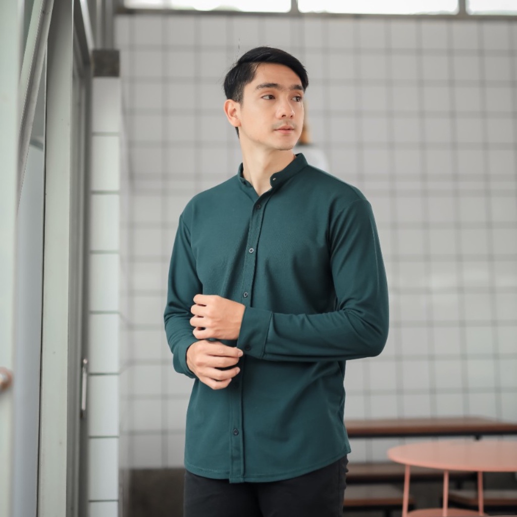 Kemeja Panjang Kemeja Polos Kemeja Slimfit Kemeja Besic Lengan Panjang Kemeja Kasual Abu