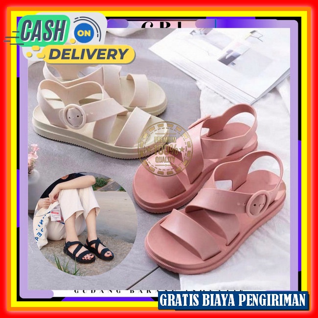 Sendal Selop Jelly Wanita Kekinian Sendal Slop Cewek Karet Terbaru Sepatu Sandal Kekinian Cewe Style
