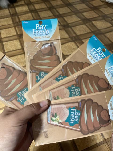 Bay Fresh Air Freshener Hang N Go Vanilla Ice Cream