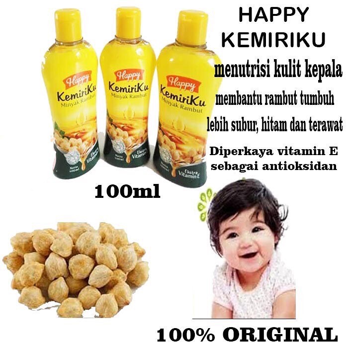 MINYAK KEMIRIKU 100ml GIRLSNEED77 ORIIGNAL BPOM HALAL MUI Minyak Rambut Happy Kemiri Ku Minyak Kemiri