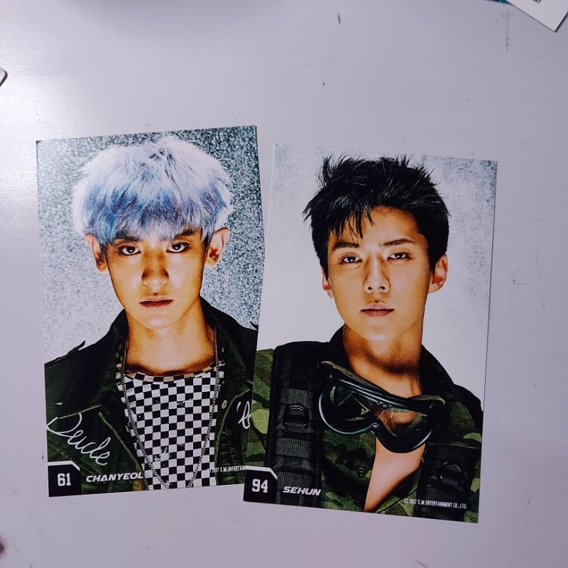 POSTCARD 4X6 POWER SEHUN DAN CHANYEOL EXO (OFFICIAL)