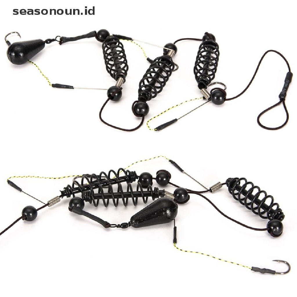 (seasonoun) Set Umpan Pancing Tiruan Bentuk Ikan Dengan Kail