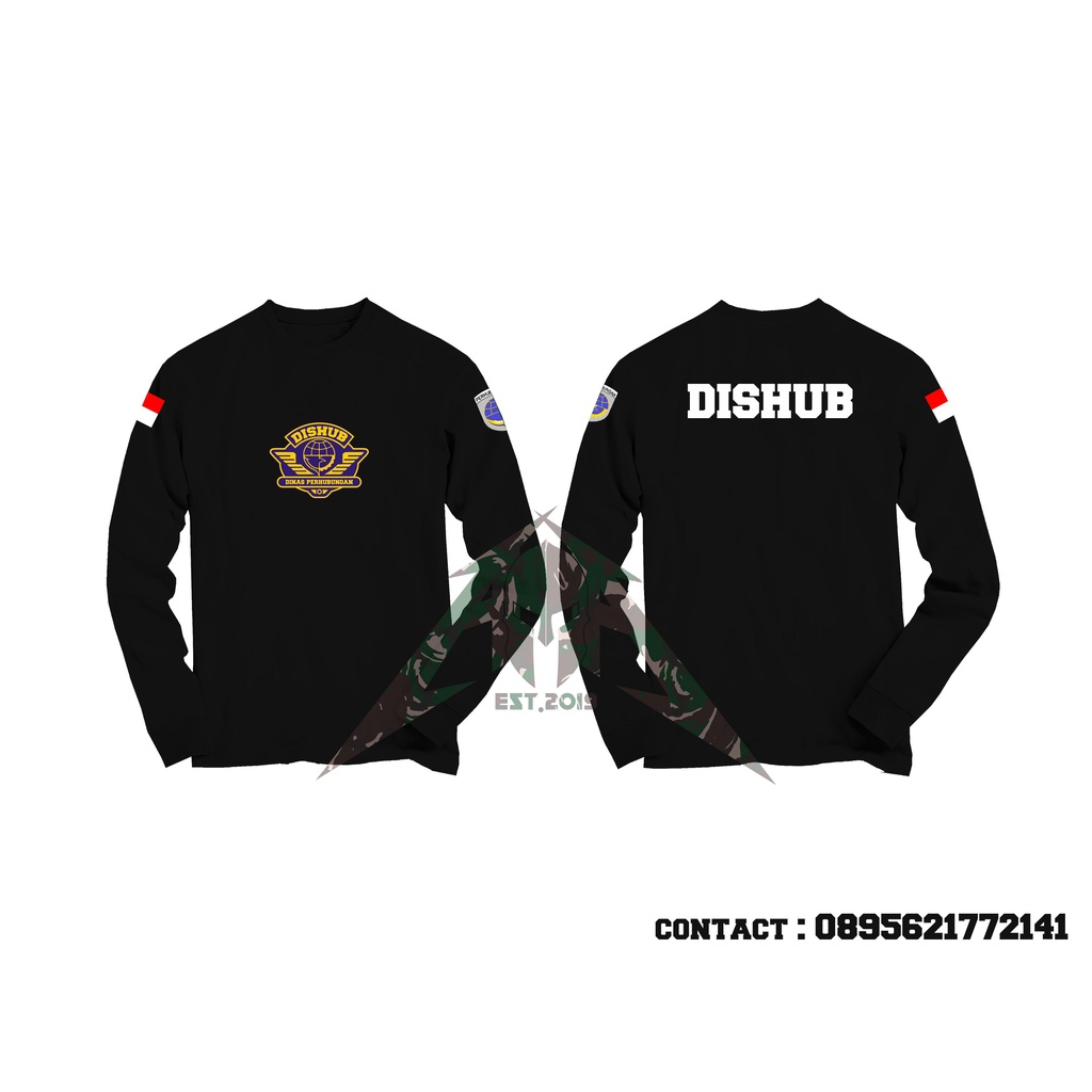 Kaos Baju dishub tangan panjang  -casuals