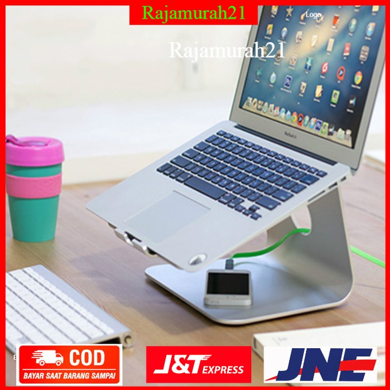 PROMO Ergonomic Stand Holder Laptop - Silver