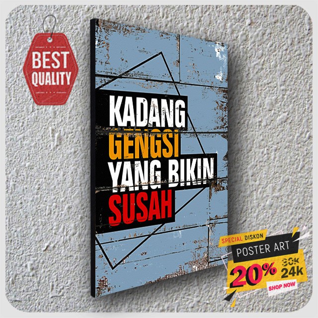 Hiasan dinding Poster Motivasi - Pajangan dinding - Dekorasi dinding - Wall decor - 203005STA