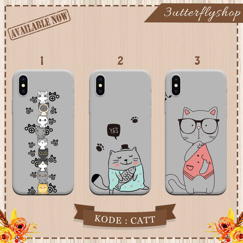 [SILIKON] cat casing case HP xiaomi samsung iphone oppo vivo realme redmi meizu asus