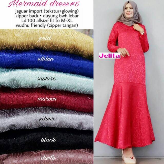 Baju muslim mermaid dress