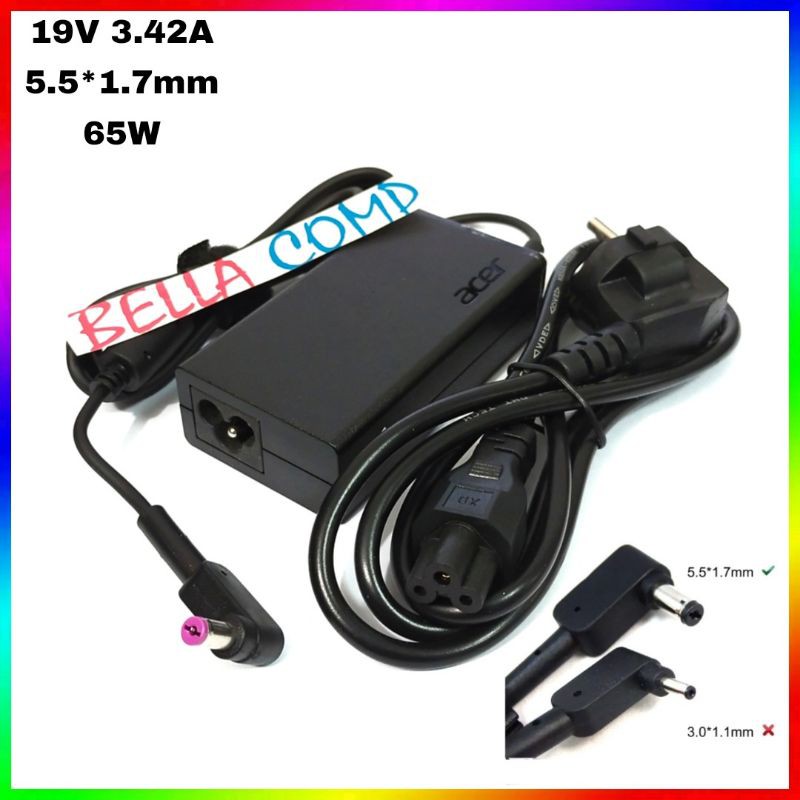 Adaptor charger Acer Aspire 19V 3.42A compatible 4745 4745G 3820T 4820T 5820T AS10B31 Acer Aspire 5315 5630 5735 5920 5535 5738 6920 6530G 7739Z4750 4752 4830TG 4741 4930 4755G 4738 4250G 4352G 4739Z 4745 4560G 4935 4736G 4350G 4920G 4749 4552G 4738ZG