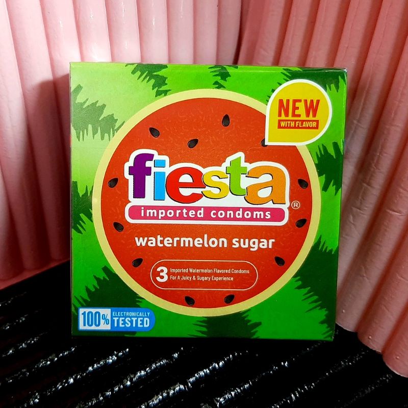 Kondom Fiesta Watermelon Sugar Rasa Semangka Isi 3 Pcs