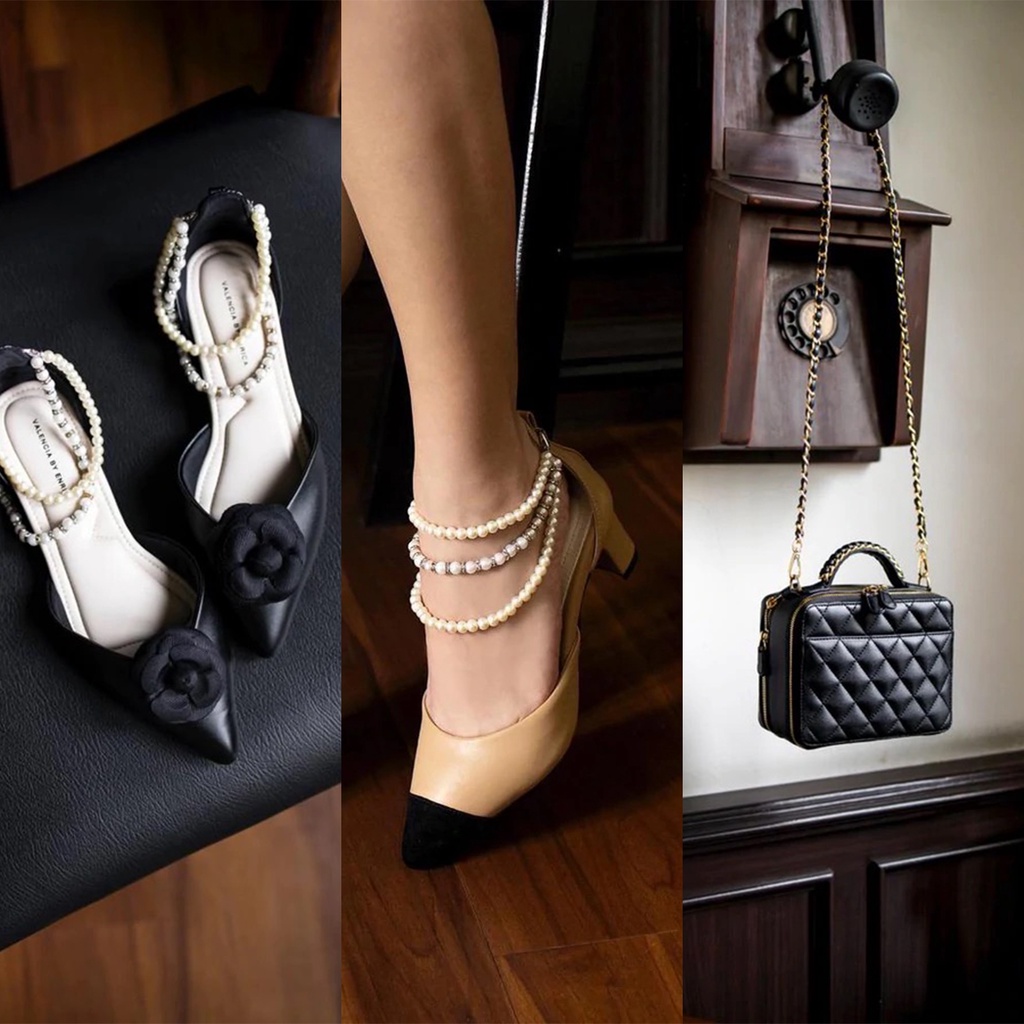 Valencia by Enrica VBE x Browspecialist Michie Classical Flair - Grace Heels Flats & Camelia Bag