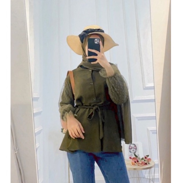 BLOUSE BELLE-BLOUSE MIX TILE-ATASAN SAKILA