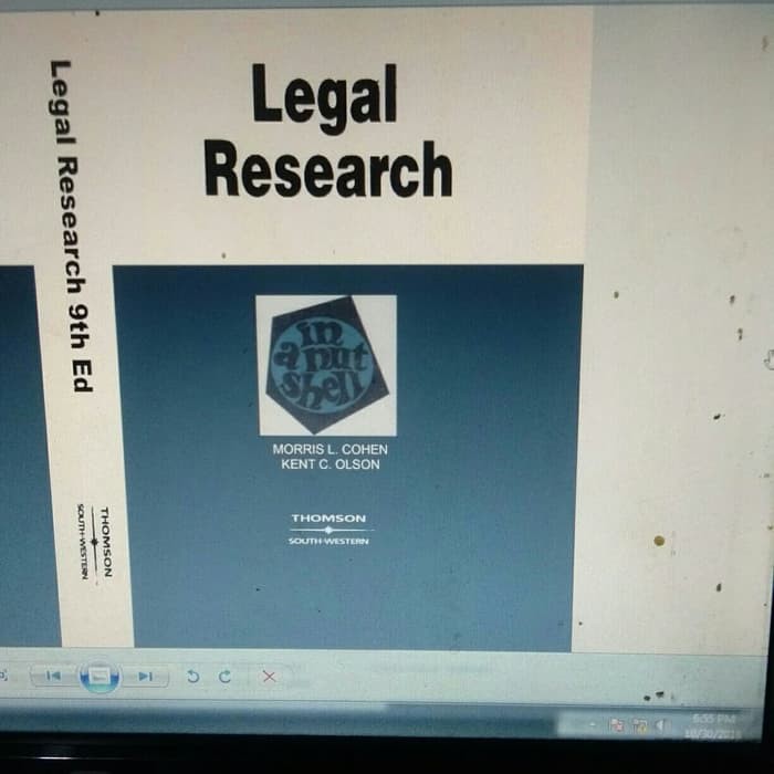 Buku Legal research 9th edition morris l cohen kent c olson 9