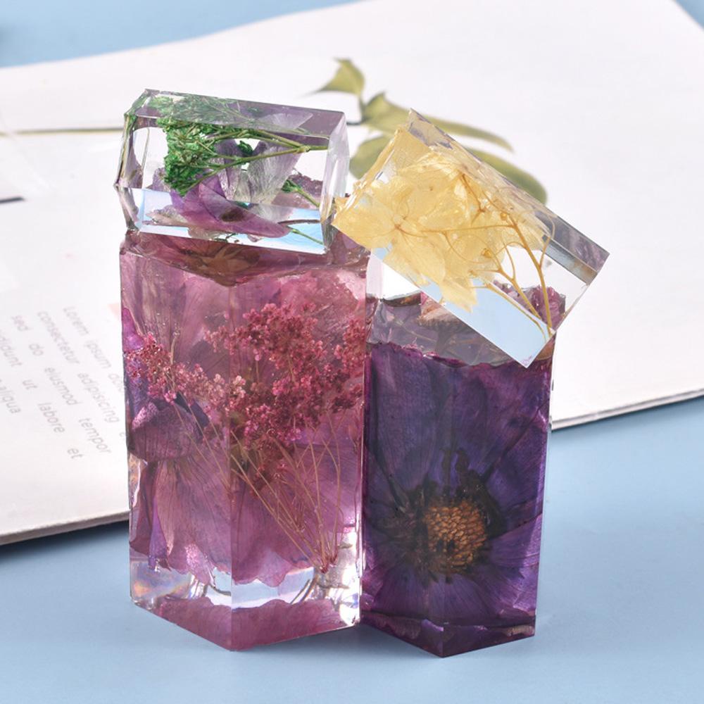 Cetakan Resin Bentuk Prisma Heksagonal Untuk Membuat Perhiasan