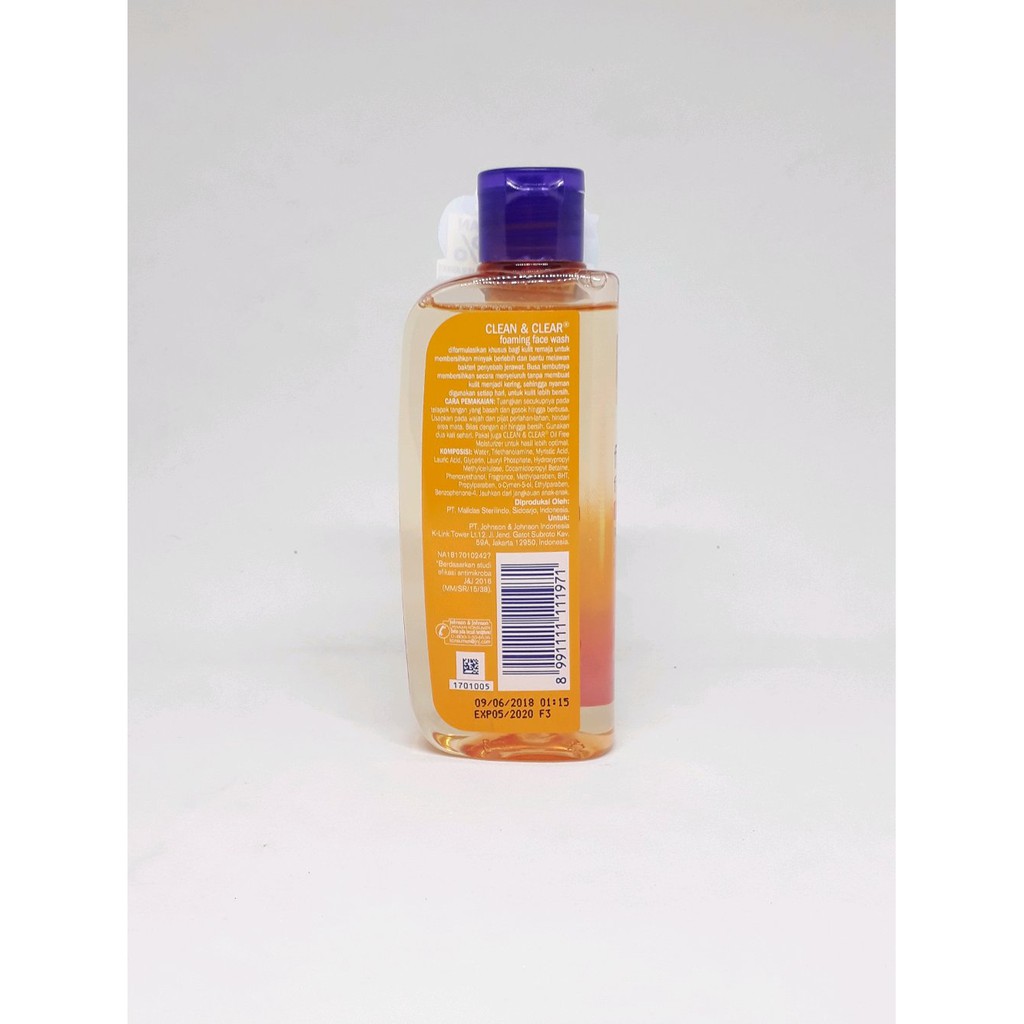 komposisi clean and clear foaming facial wash
