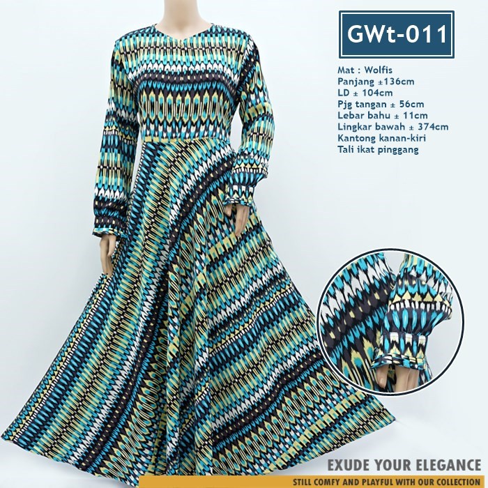 Gamis Busui / Longdress Wolfis / Longdress motif / Longdress pokadot / Gamis Wolfis Wolpeach / GWt