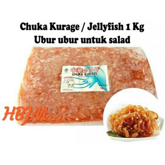

Chuka kurage 1 Kg / jelly fish seasoned / ubur ubur untuk salad / Chuka Ubur - ubur / Seasoned
