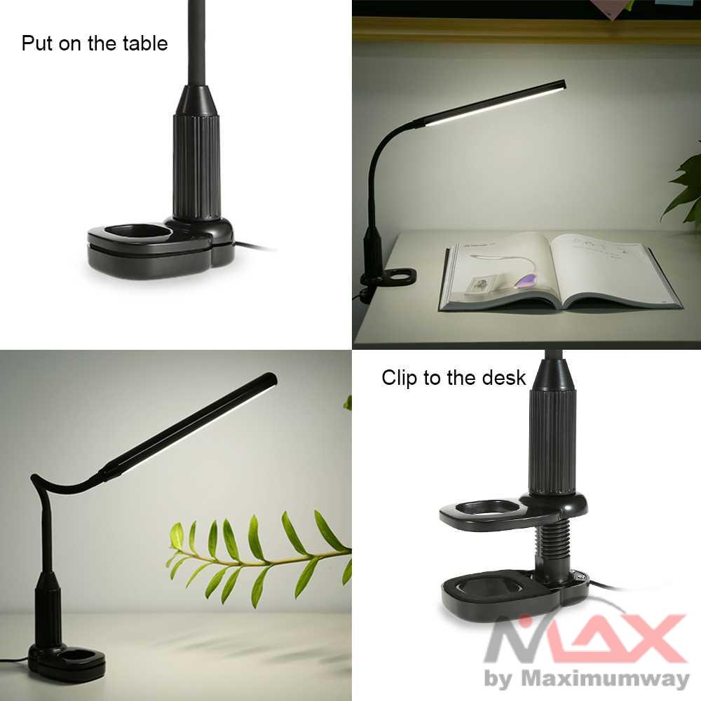 Lampu Meja belajar meja kerja LED Eye Protection Desk Lamp Clip 24 LED 5W - L1515W Warna Putih