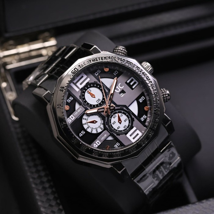 Jam Jm tangan Tanggan Tangn Pria Cowok Cowo Tahan Anti Air Tali Rubber Hitam Keren JAM TANGAN PRIA G