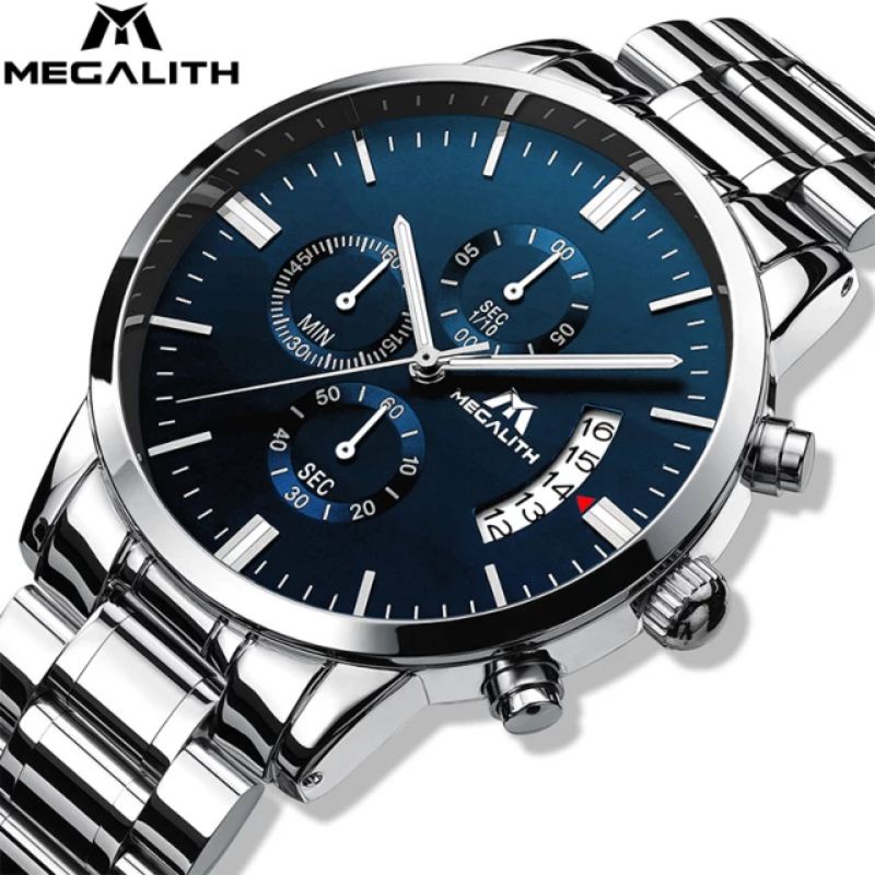 MEGALITH Jam Tangan Pria Kulit/ Stainless Steel