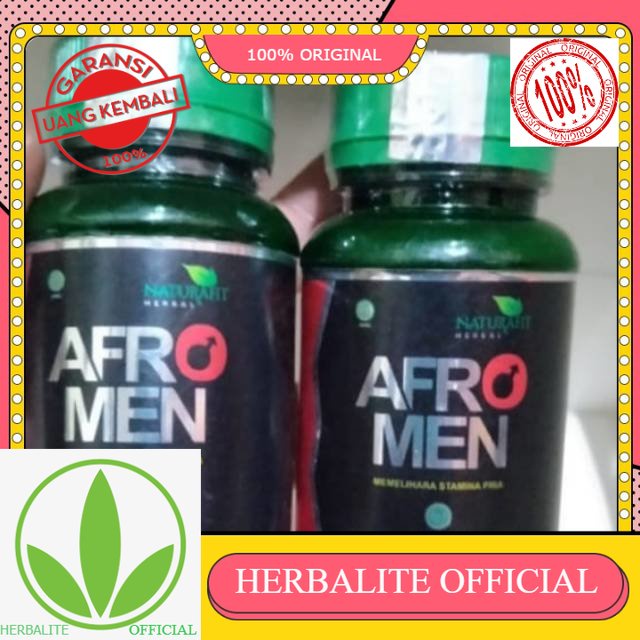 100% ORIGINAL Afromen Asli Obat Pembesar Original Sekaligus Obat Kuat Herbal