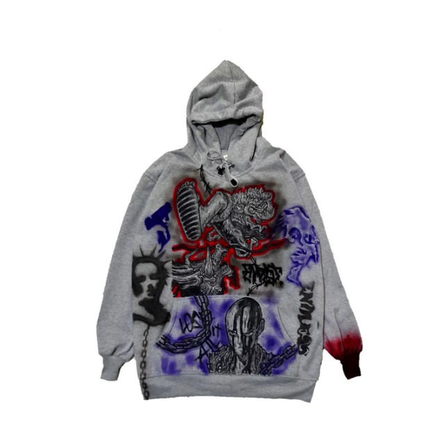Hoodie custom rework anime//lose it all