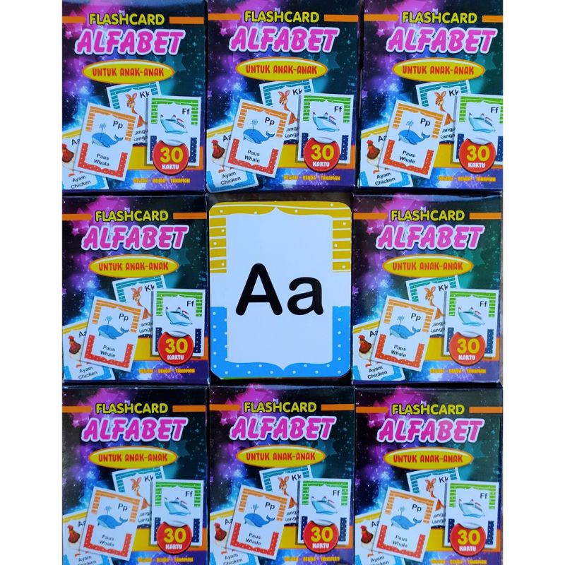 peditoys Flash Card Huruf - Flash Card Alfabet - Kartu Mengenal Huruf