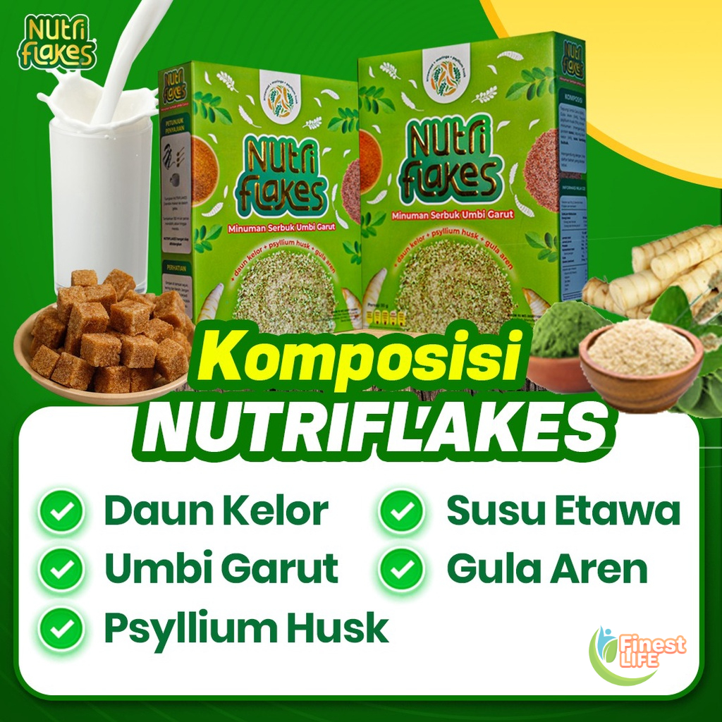 Nutriflakes Minuman Sehat Bergizi Kaya Nutrisi - Atasi Asam Lambung Naik Maag Kronis &amp; Gerd