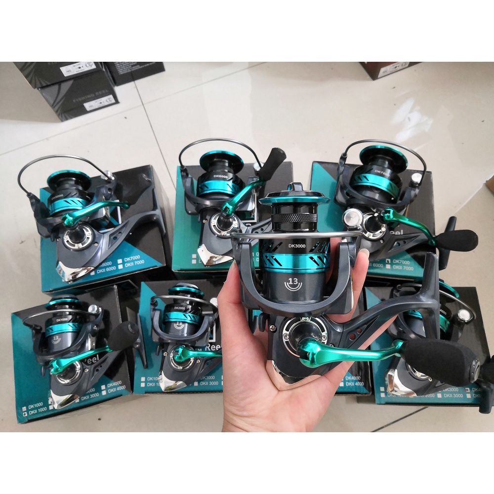 reel pancing besi 13BB Max Drag 17KG Gulungan Pancing CNC handle Poros Kuningan Logam, Gagang CNC Logam Kekuatan Rem 16Kg