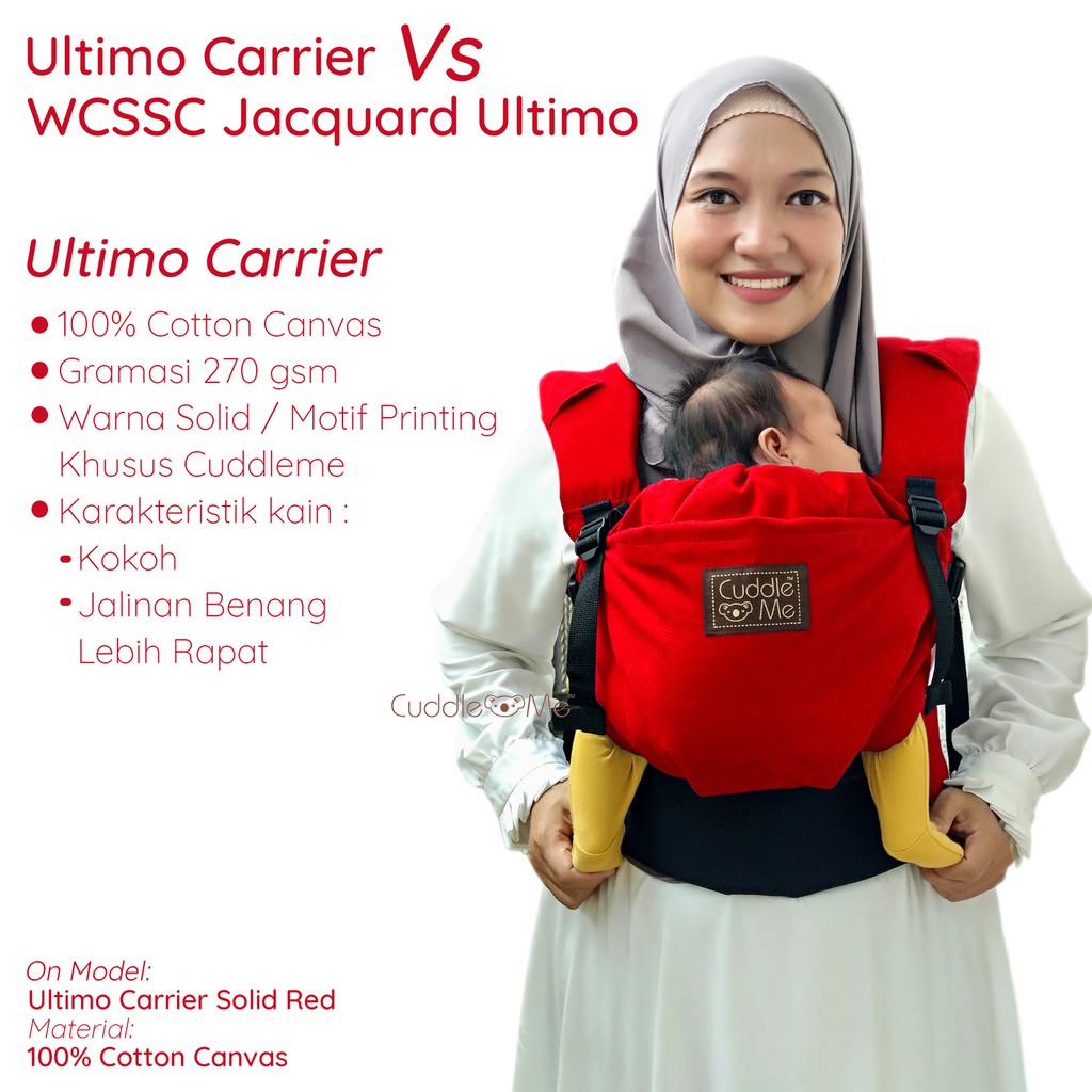 Cuddle Me WCSSC Jacquard Ultimo Gendongan Tenun Bayi Hipseat M Shape Carrier Original Cuddleme