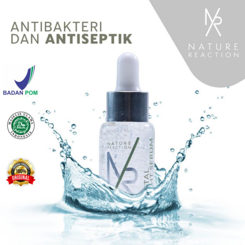 NR Serum Kulit Wajah Glowing Nature Reaction Crystal Bright BPOM 100% DIJAMIN ORIGINAL HALAL MUI Obat Anti Jerawat Face Serum Bright Peeling Midnight