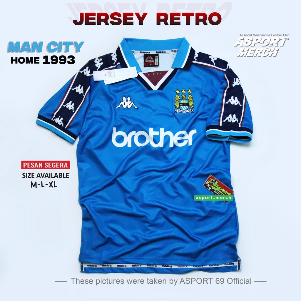 JERSEY BOLA MAN CITY RETRO HOME 1997 JERSEY RETRO CITY  97